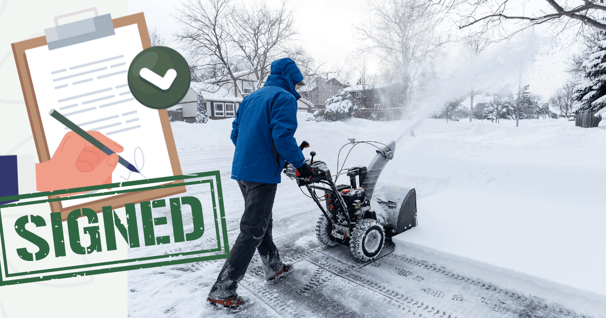 Free Snow Removal Contract Template